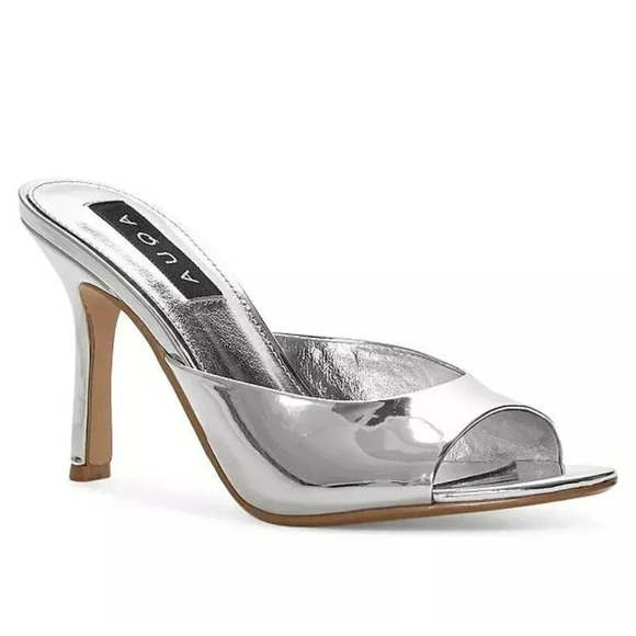 AQUA x Maeve Reilly Women's Lucid High Heel Sandals Silver Size 8.5 (MSRP $108) - Picture 1 of 9